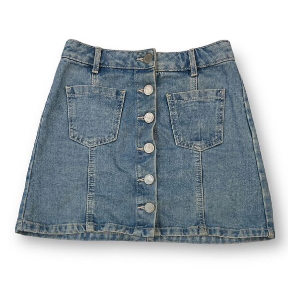Miss Selfridge Denim Skirt Size US 4 Petites - Picture 1 of 5